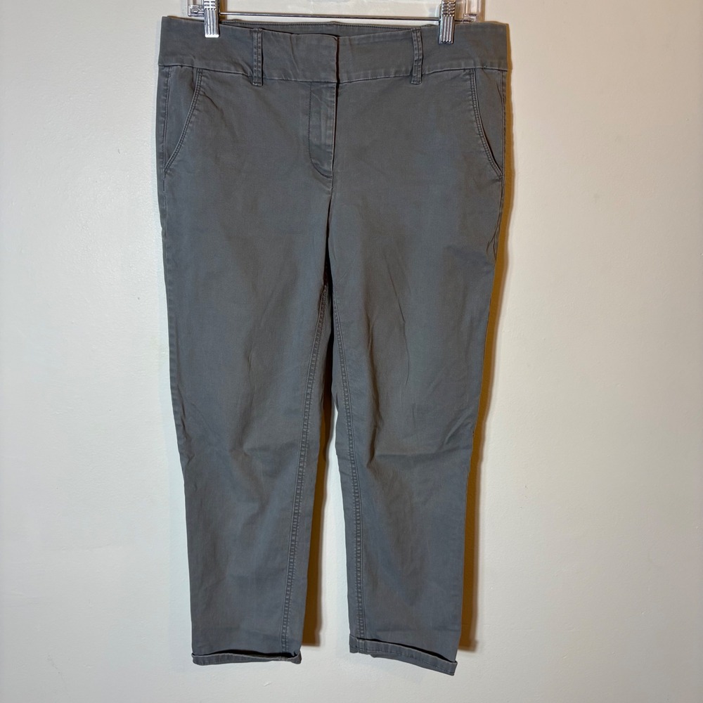 LOFT Julie Fit Gray Cropped Pants Women's Size 8 Casual Career
